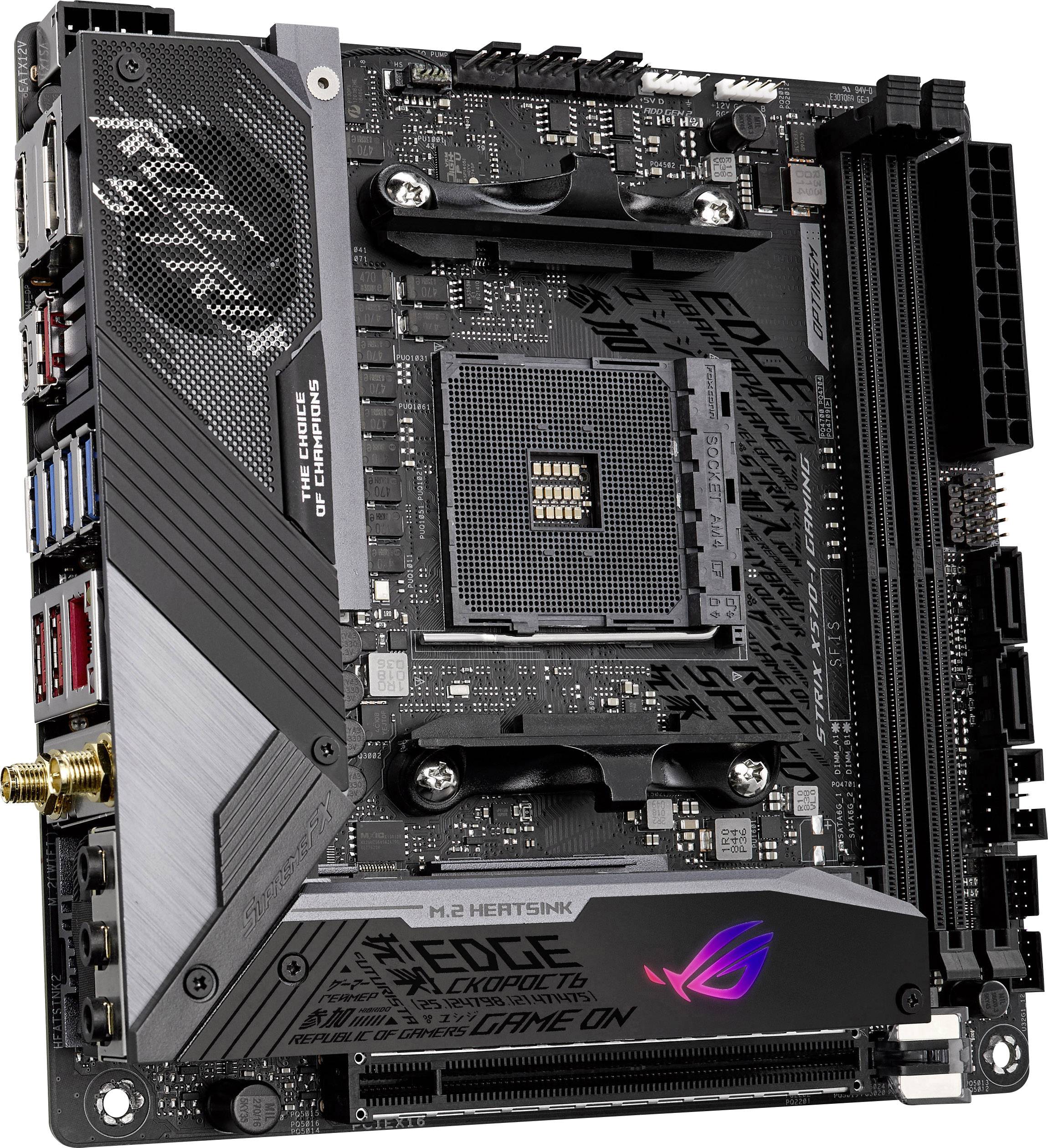 Asus ROG STRIX X570-I GAMING Mainboard Sockel (PC) AMD® AM4 Formfaktor (Details) Mini-ITX Mainboard-Chipsatz AMD® X570