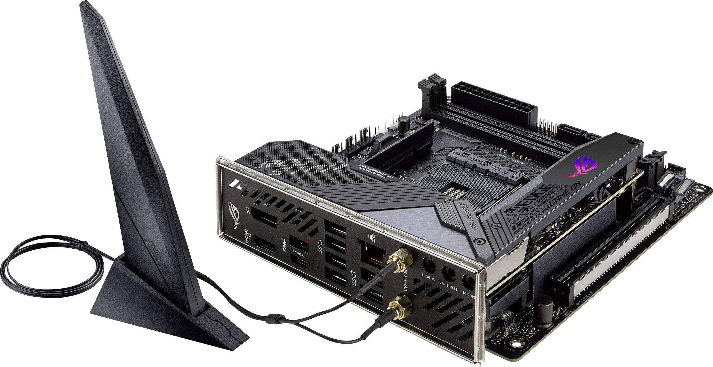 Asus ROG STRIX X570-I GAMING Mainboard Sockel (PC) AMD® AM4 Formfaktor (Details) Mini-ITX Mainboard-Chipsatz AMD® X570