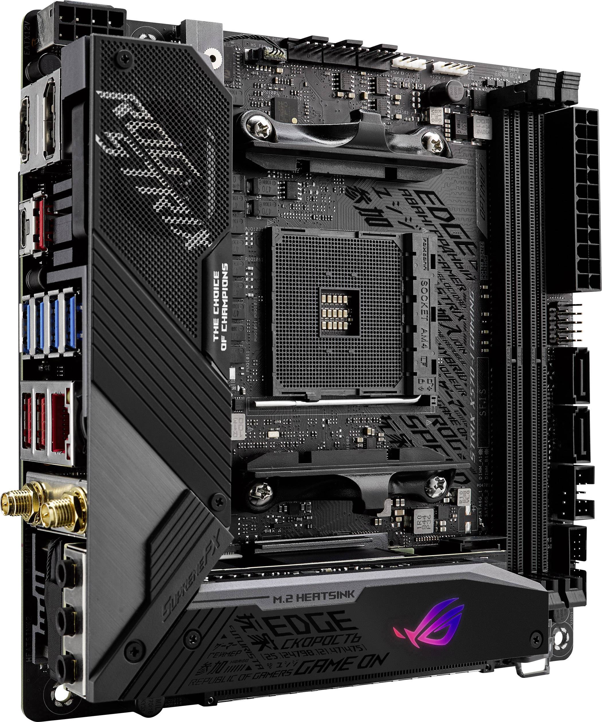 Asus ROG STRIX X570-I GAMING Mainboard Sockel (PC) AMD® AM4 Formfaktor (Details) Mini-ITX Mainboard-Chipsatz AMD® X570