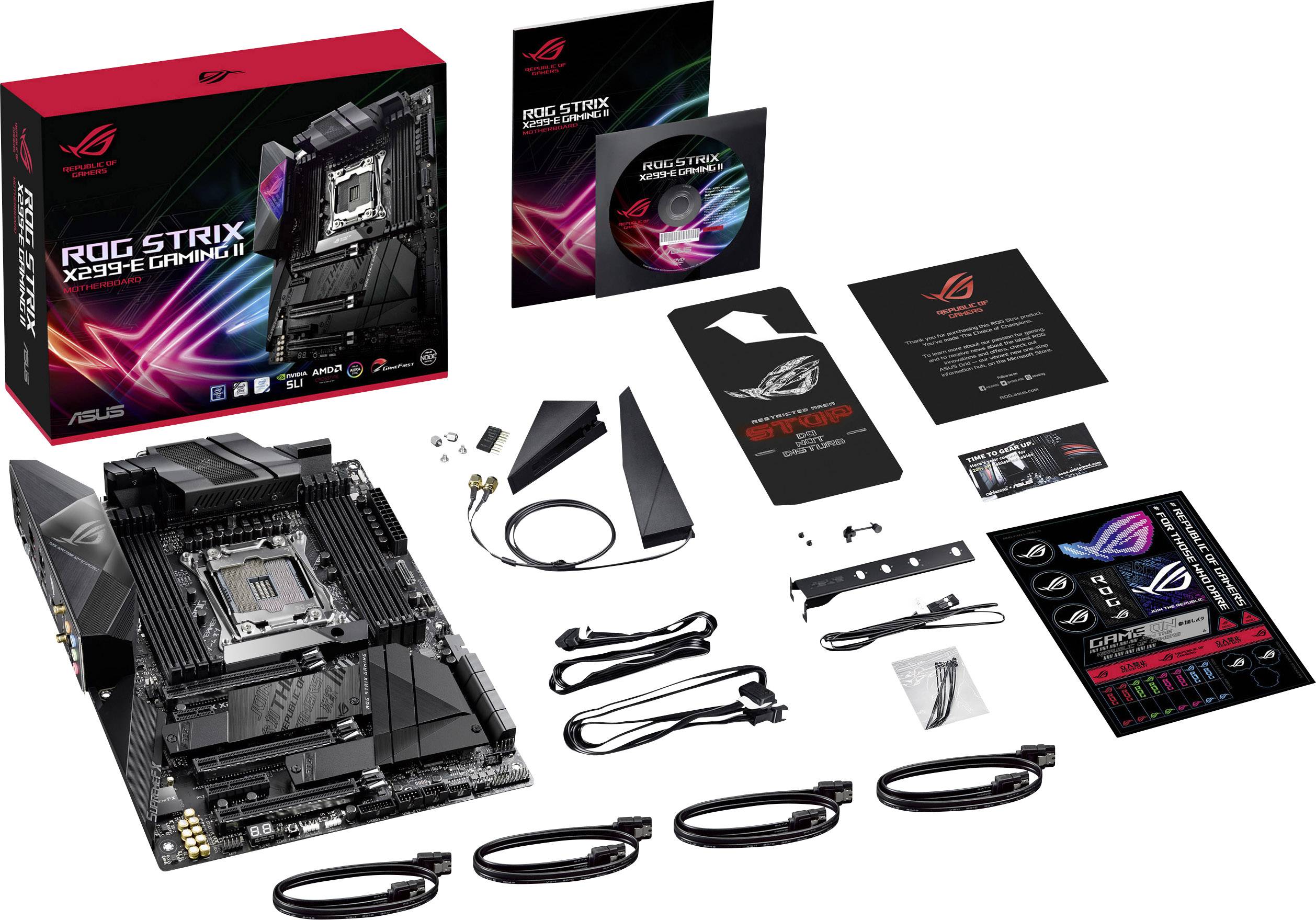 Asus ROG STRIX X299-E GAMING II Mainboard Sockel (PC) Intel® 2066 Formfaktor (Details) ATX Mainboard-Chipsatz Intel® X299