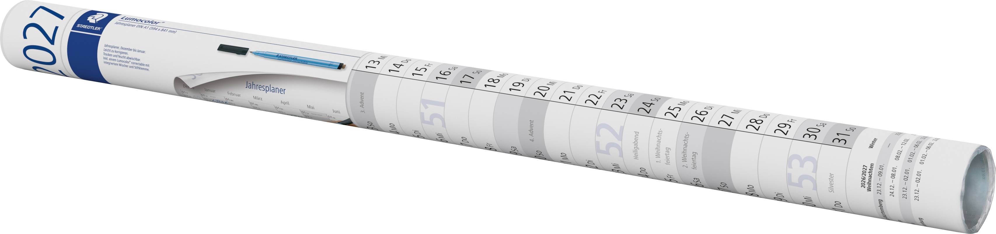 Staedtler Wandkalender Lumocolor 641 YP 641 YP-1DE DIN A1 14 Monate/1 Seite 1 St.