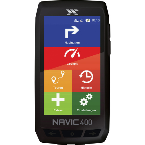 GPS de vélo CicloSport Navic400 randonnée, vélo Europe (OpenStreetMaps) Bluetooth®, GPS, avec cartes topographiques, protection