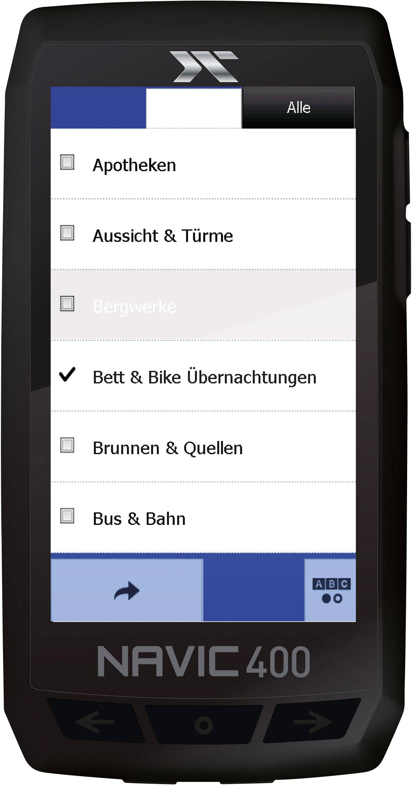 CicloSport Navic400 Fahrrad-Navi Wandern, Fahrrad Europa (OpenStreetMaps) Bluetooth®, GPS, inkl. topographische Karten