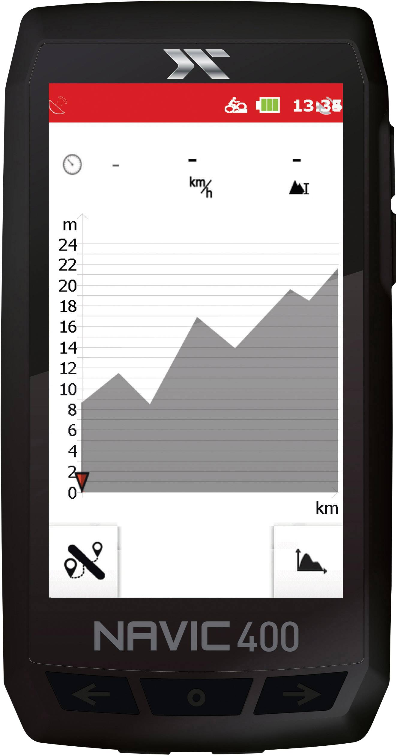 CicloSport Navic400 Fahrrad-Navi Wandern, Fahrrad Europa (OpenStreetMaps) Bluetooth®, GPS, inkl. topographische Karten