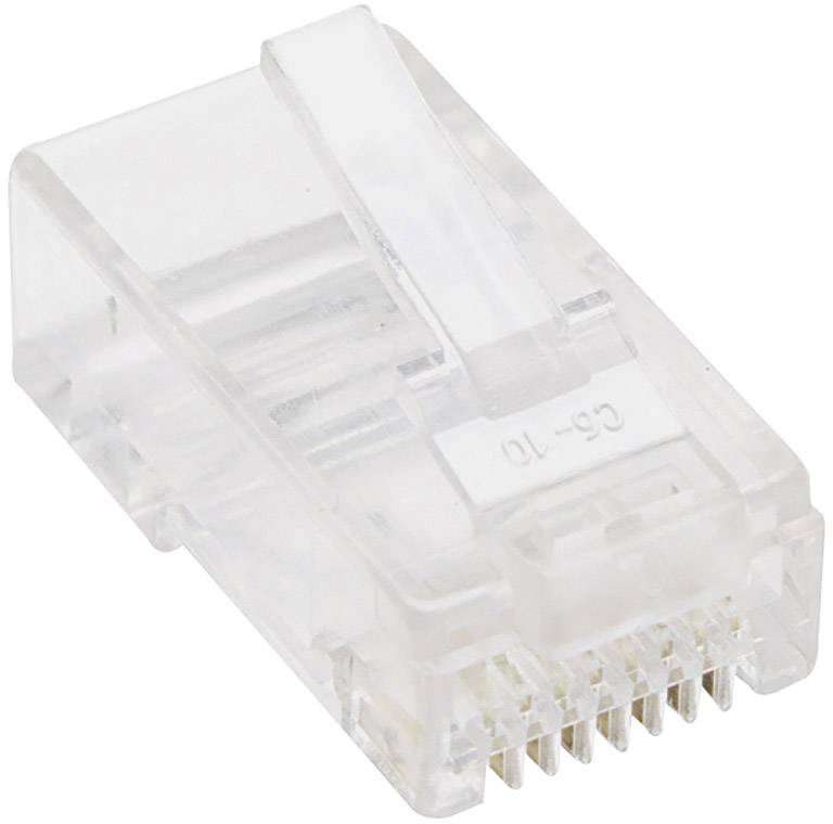 Intellinet 100er-Pack Cat5e RJ45-Modularstecker UTP 3-Punkt-Aderkontaktierung für Massivdraht 100 Stecker pro Becher 502399 Crim