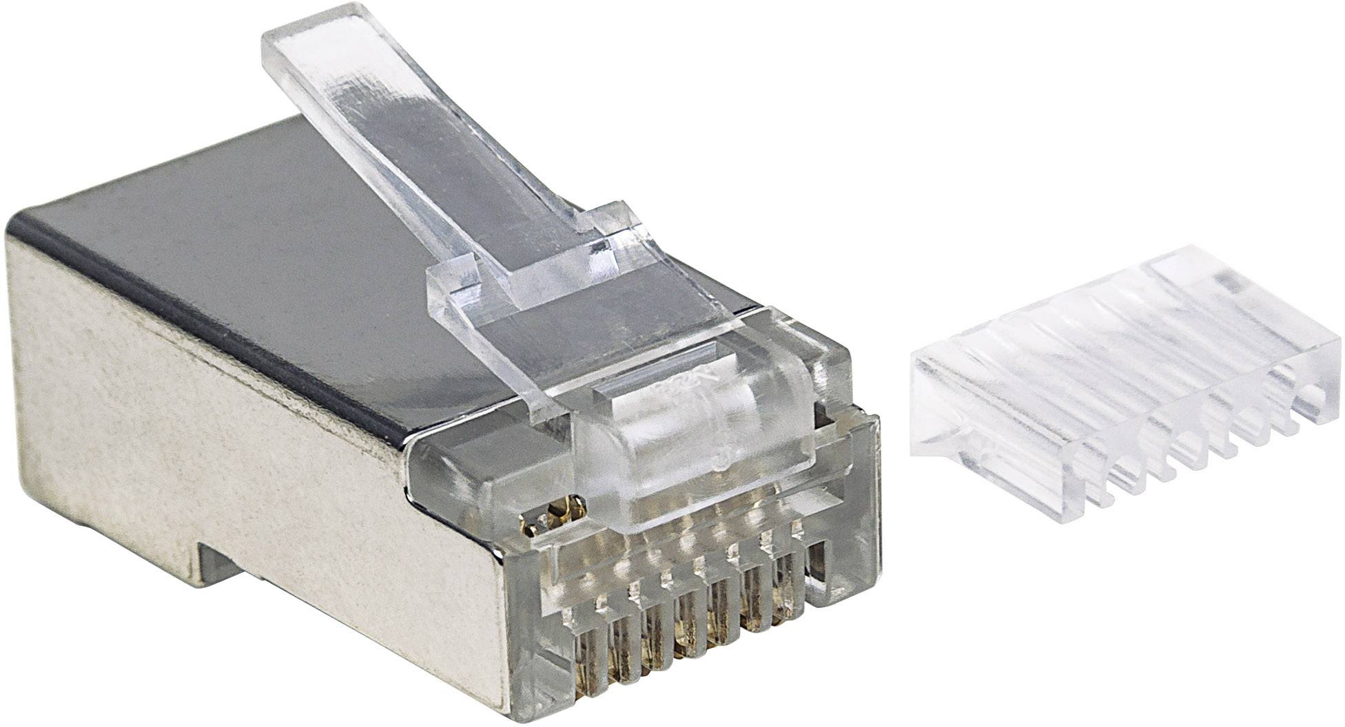 Intellinet 90er-Pack Cat6 RJ45-Modularstecker Pro Line STP 3-Punkt-Aderkontaktierung für