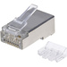 Intellinet 50er-Pack Cat6A RJ45-Modularstecker Pro Line 790505 Crimpkontakt Polzahl 8P8C Silber 50St.