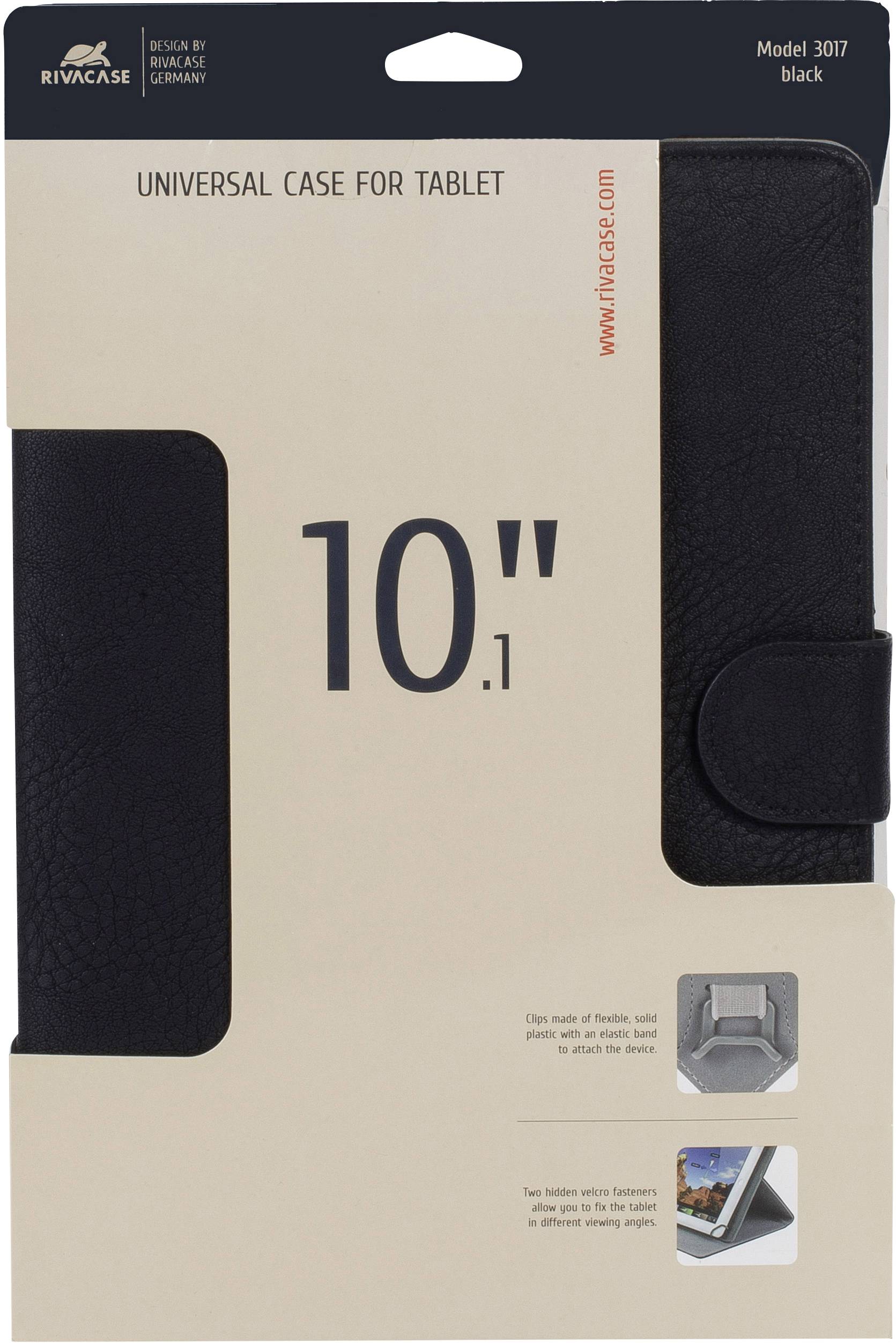 Rivacase Orly Tablet Tasche 25,7 cm (10,1") BookCase Schwarz
