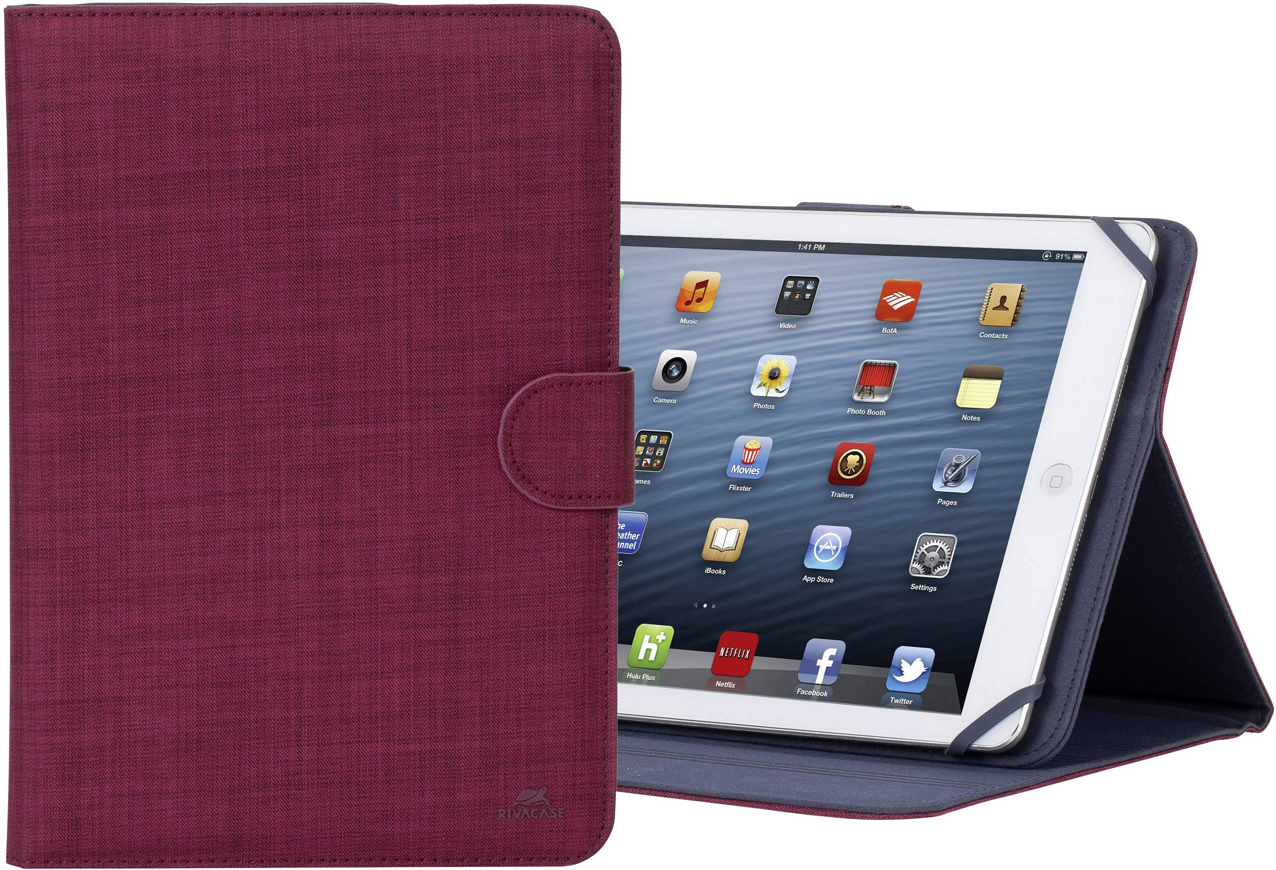 Rivacase Biscayne Tablet Tasche 25,7 cm (10,1") BookCase Rot