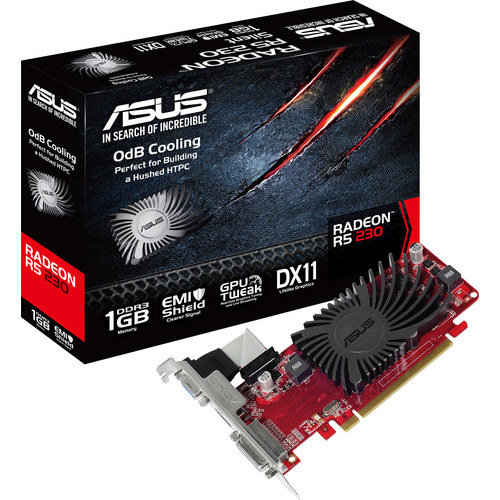 Asus Grafikkarte AMD Radeon R5 230 1 GB DDR3-RAM PCIe x16 HDMI®, DVI, VGA