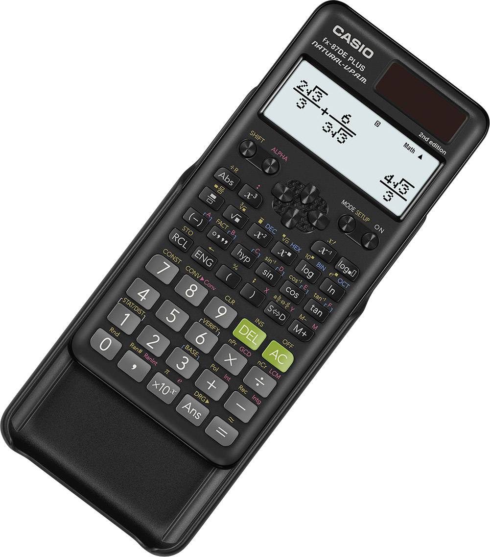 Casio FX-87DE PLUS-2 Technisch wissenschaftlicher Rechner Schwarz Display (Stellen): 12 solarbetrieben, batteriebetrieben (B x H x T) 77 x 11 x 162