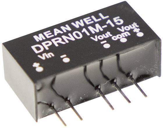 Mean Well DPRN01N-15 DC/DC-Wandler 34 mA 1 W Anzahl Ausgänge: 2 x Inhalt 1 St.