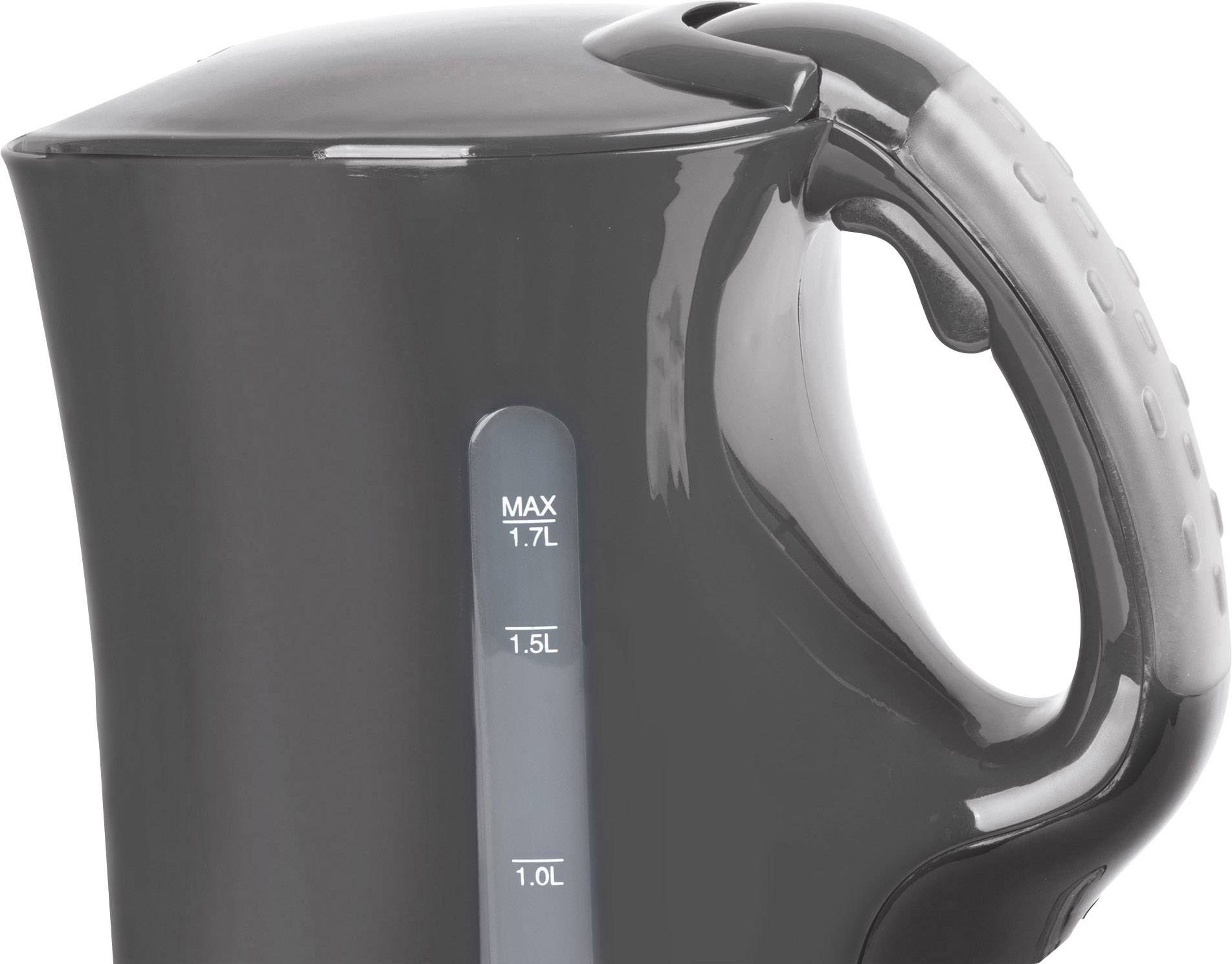 Clatronic WK3445 Wasserkocher schnurlos Grau