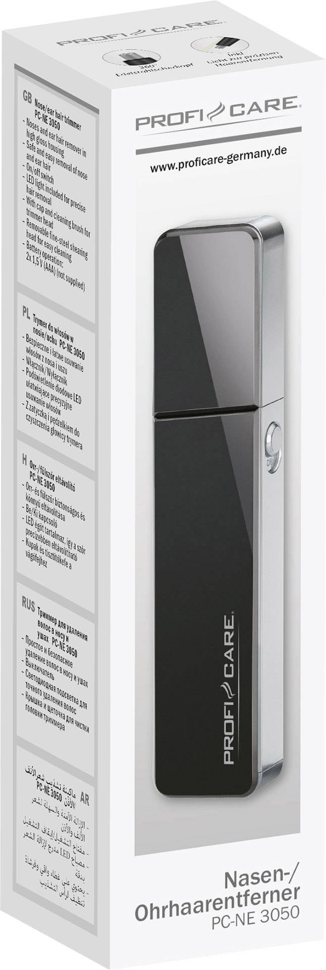 Profi-Care PC-NE 3050 Ohr-, Nasenhaartrimmer Schwarz
