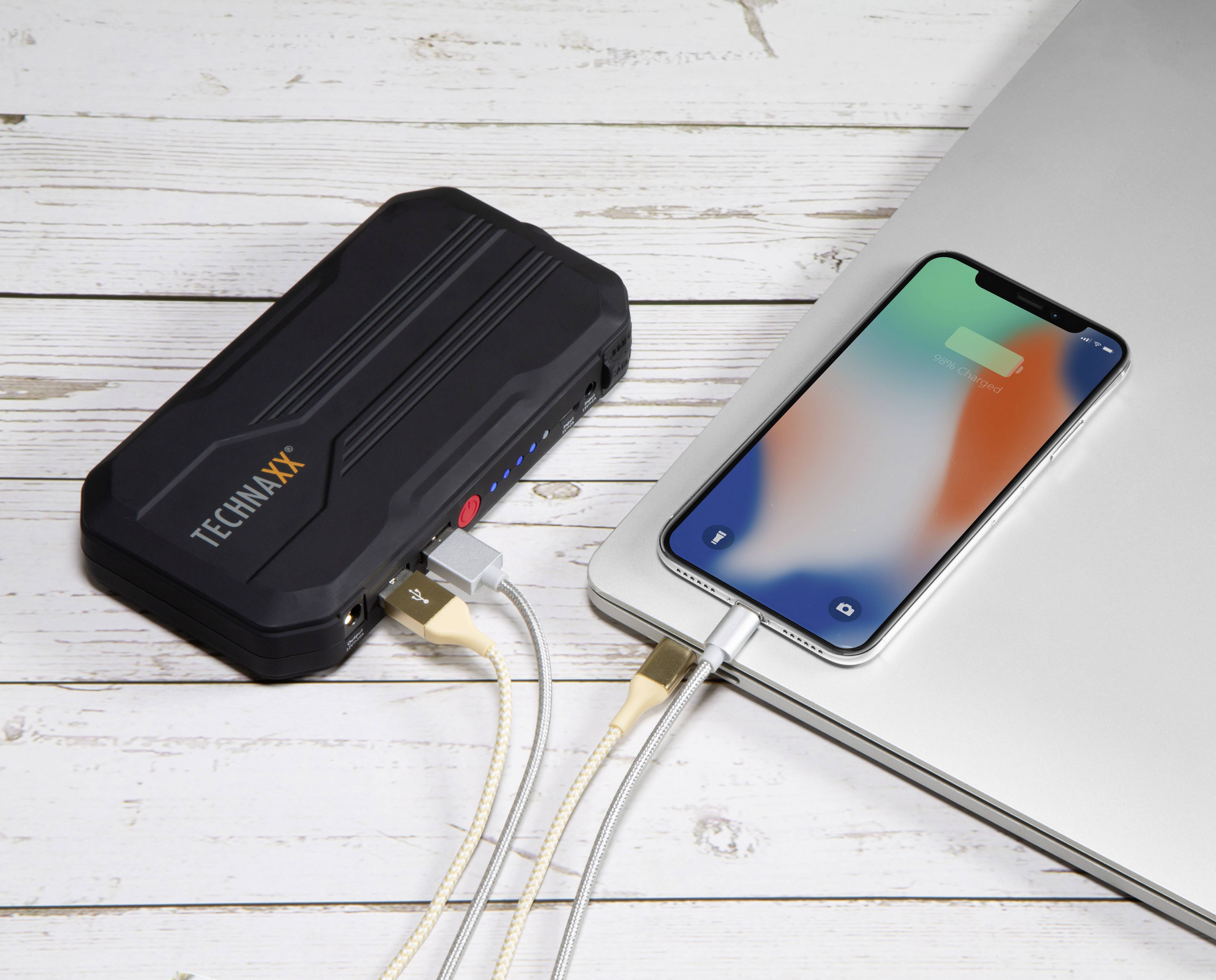 Technaxx Schnellstartsystem TX-120 4818 Starthilfestrom (12 V)=200 A Starthilfestrom (24 V)=200 A