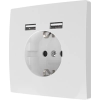 2USB 2U-449061 Unterputz-Steckdose mit USB Reinweiß (glänzend) 2USB 2U-449061 Unterputz-Steckdose mit USB Reinweiß (glänzend)