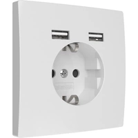 2USB 2U-449061 Unterputz-Steckdose mit USB Reinweiß (glänzend) 2USB 2U-449061 Unterputz-Steckdose mit USB Reinweiß (glänzend)
