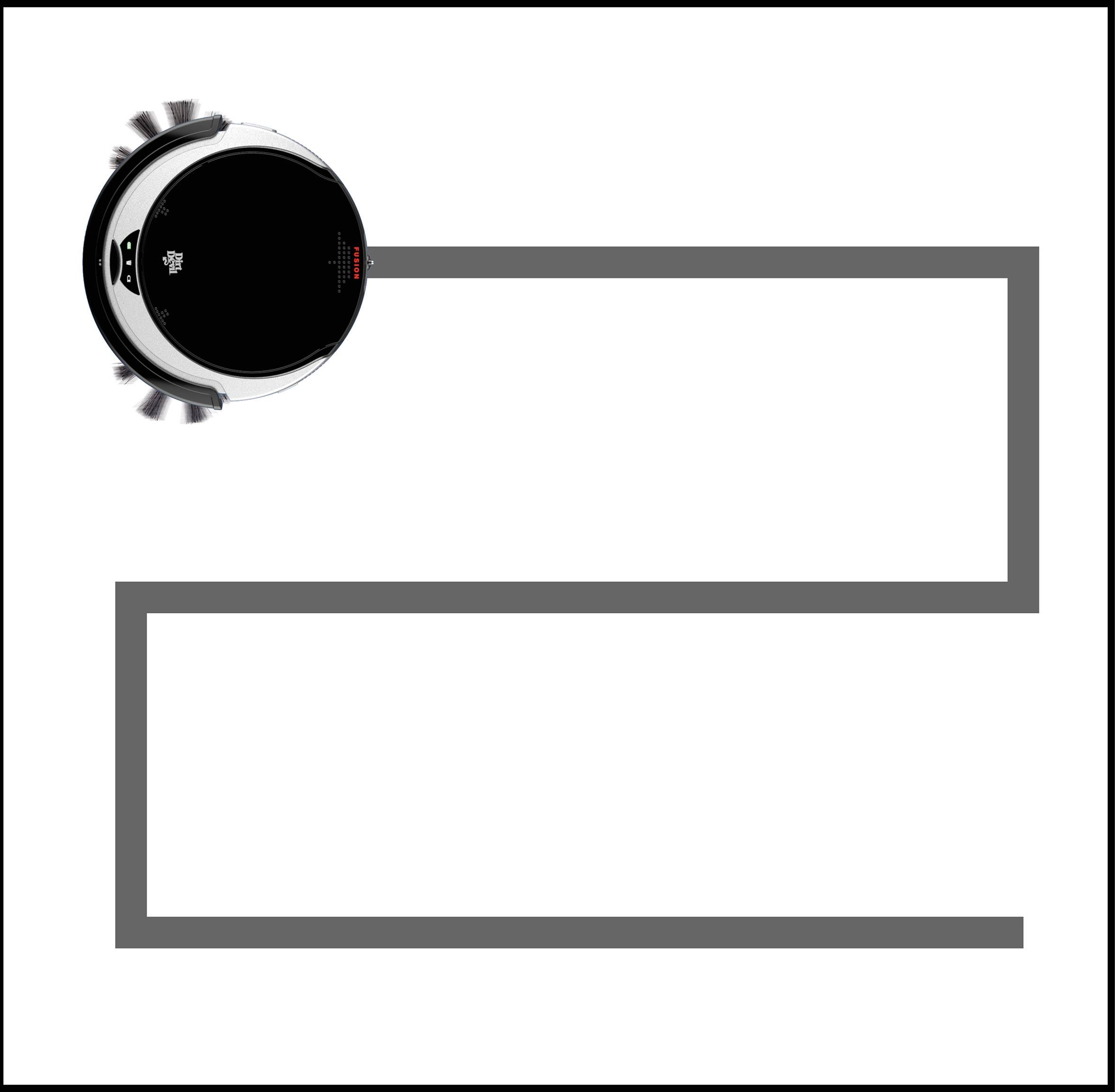 Dirt Devil M611 Fusion Saugroboter Rot, Schwarz, Silber