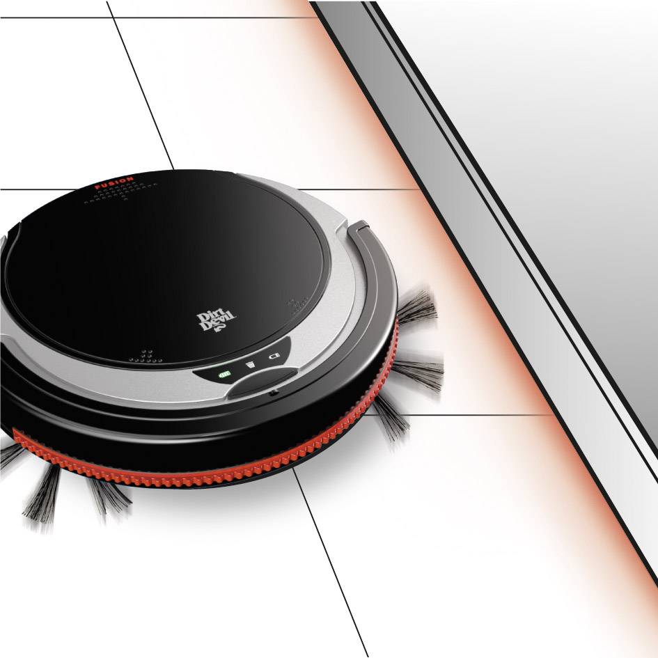 Dirt Devil M611 Fusion Saugroboter Rot, Schwarz, Silber