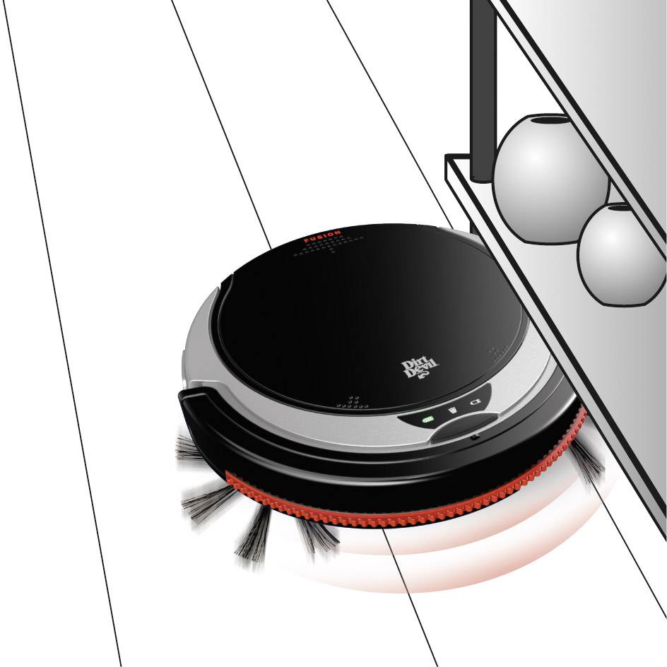 Dirt Devil M611 Fusion Saugroboter Rot, Schwarz, Silber