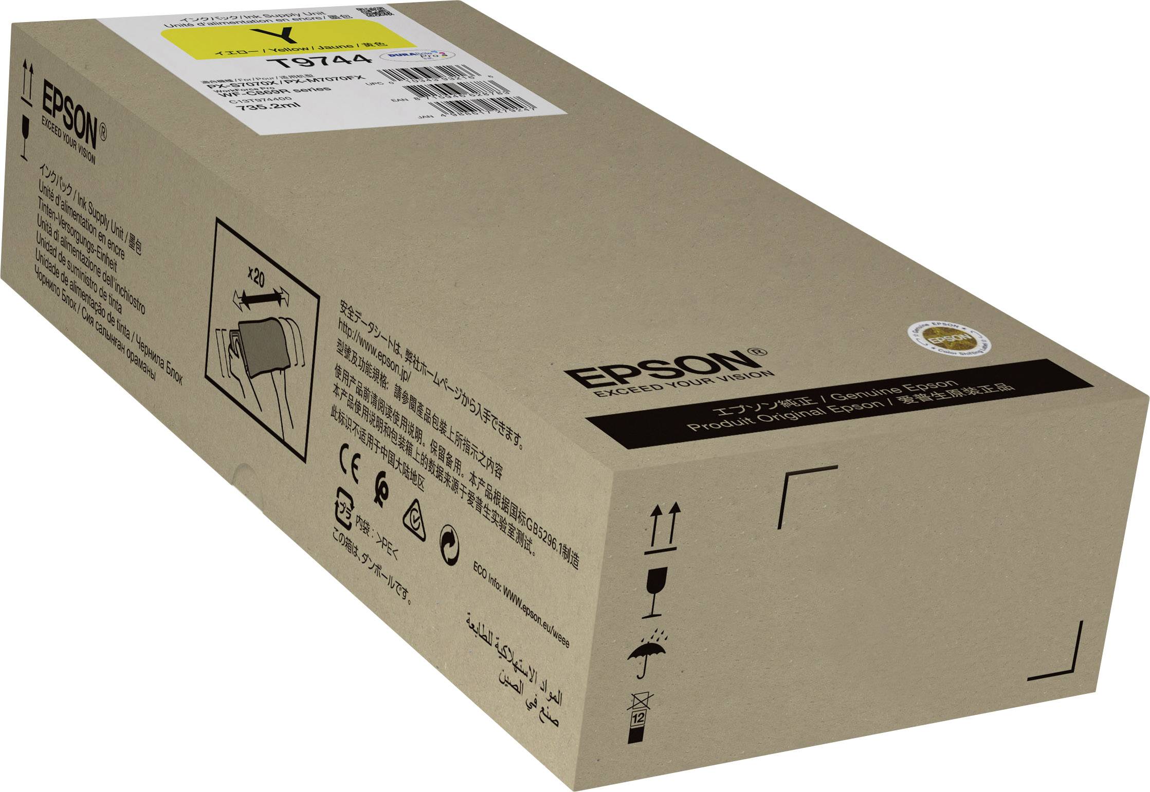 Epson Druckerpatrone T9744 XXL Original Gelb C13T974400