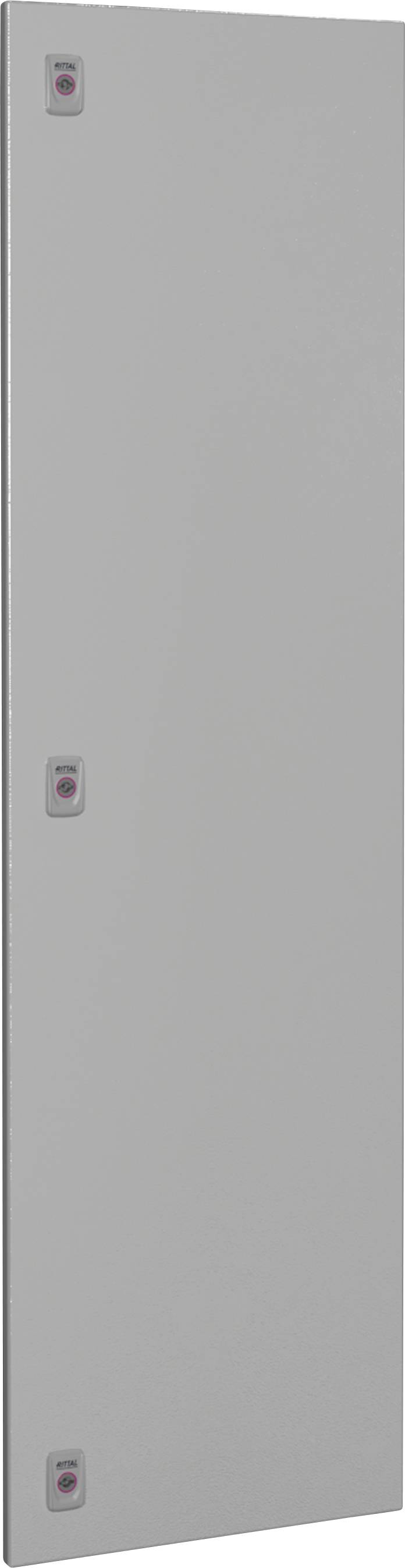 Graue rechteckige Metallplatte mit drei eingebauten kleinen quadratischen Elektronikkomponenten, gleichmäßig vertikal ausgerichtet.