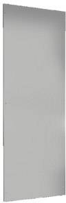 Eine Rechteckwand aus grauem Metall, möglicherweise eine Trennwand oder Abdeckung. Sie hat keine sichtbaren Merkmale oder Verzierungen.