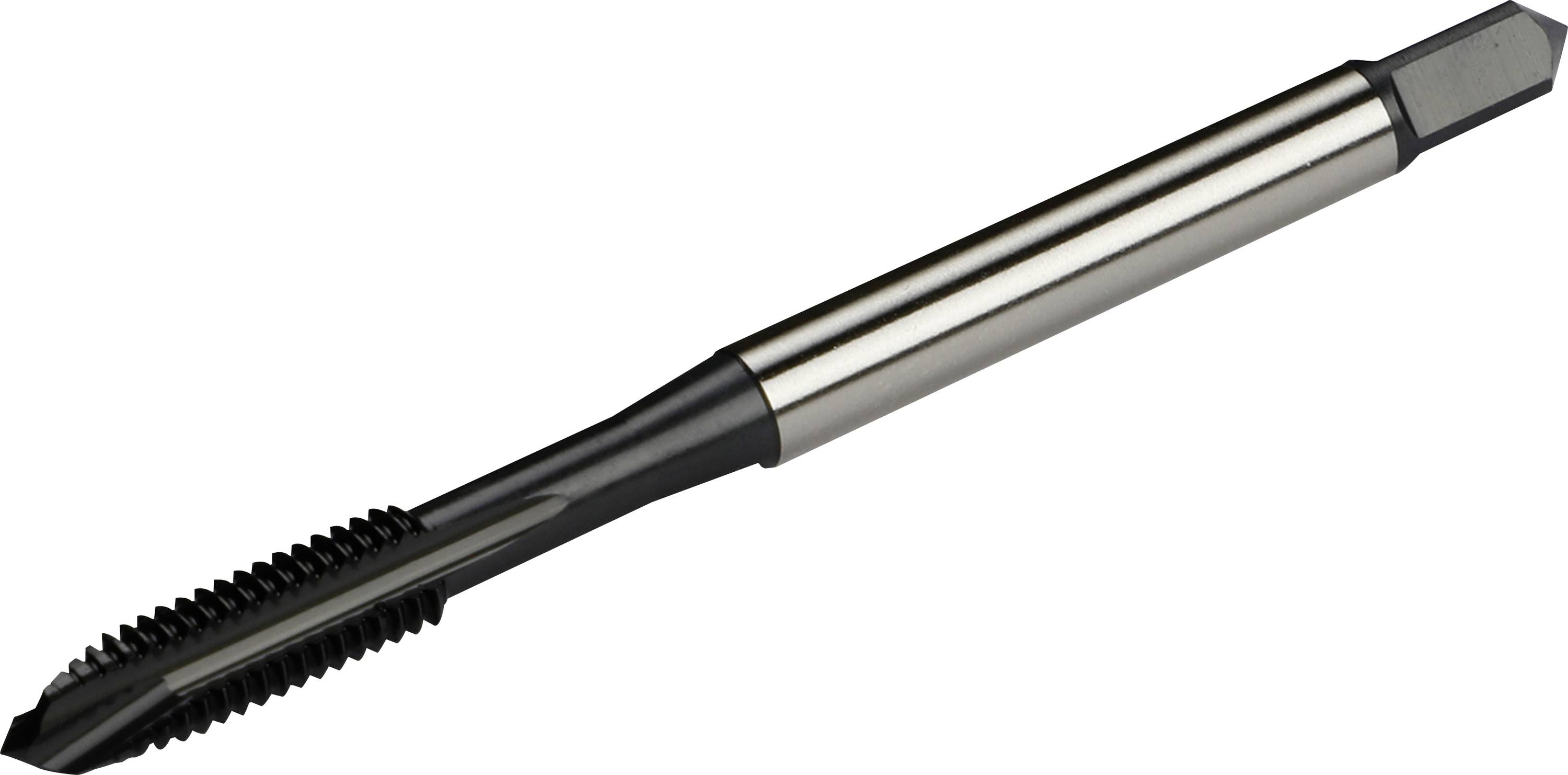 Ein Metallgewindebohrer mit spiralförmigen Schneidkanten, geeignet zum Schneiden innenliegender Gewinde in Metallteile.