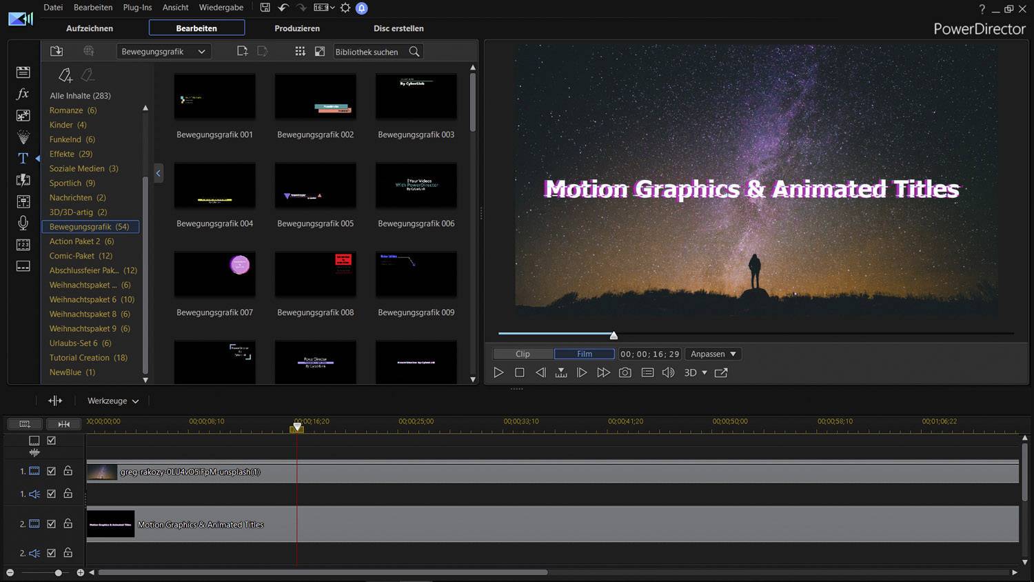 Cyberlink PowerDirector 18 Ultimate Vollversion, 1 Lizenz Windows Videobearbeitung