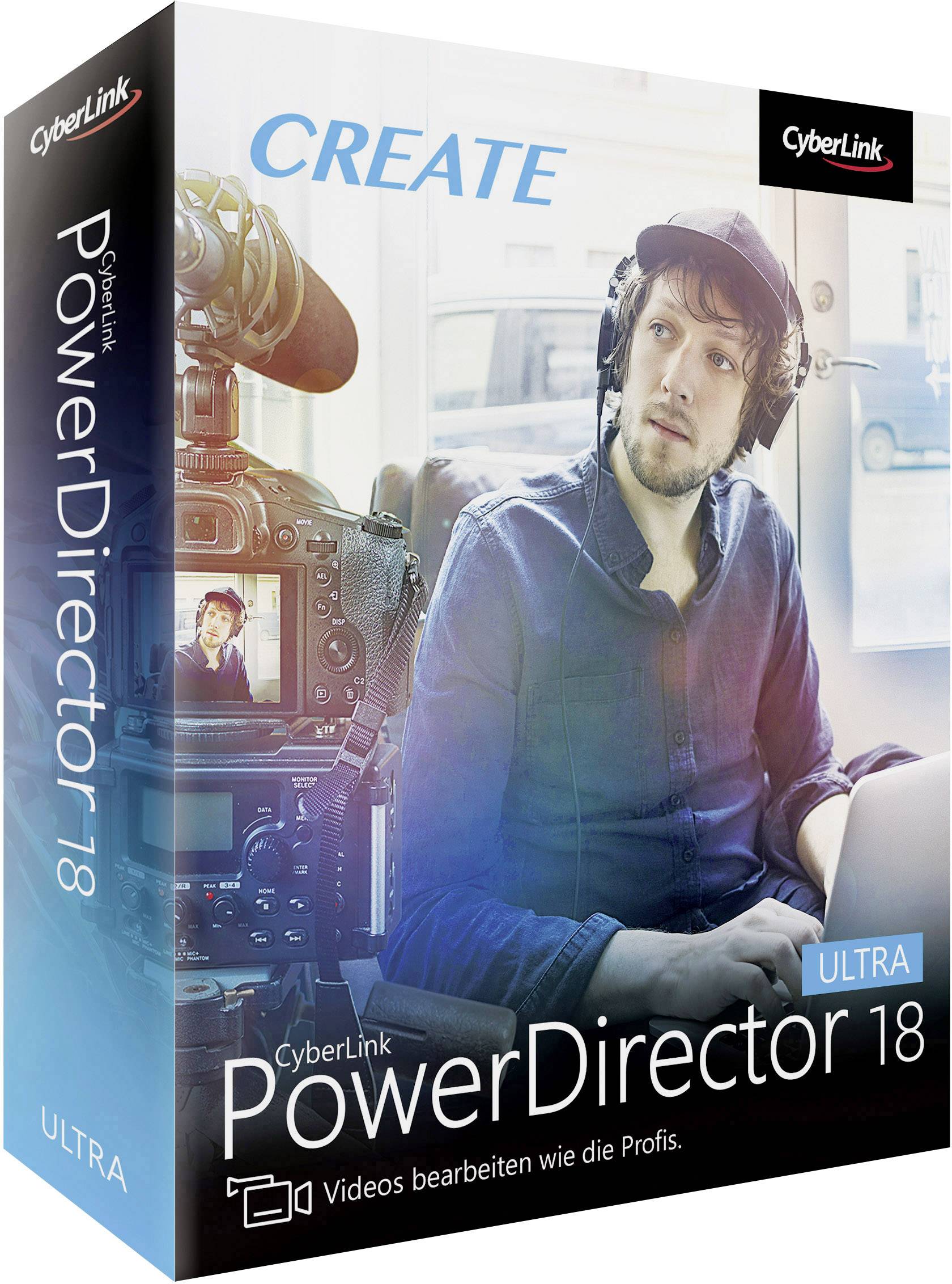 Cyberlink PowerDirector 18 Ultra Vollversion, 1 Lizenz Windows Videobearbeitung