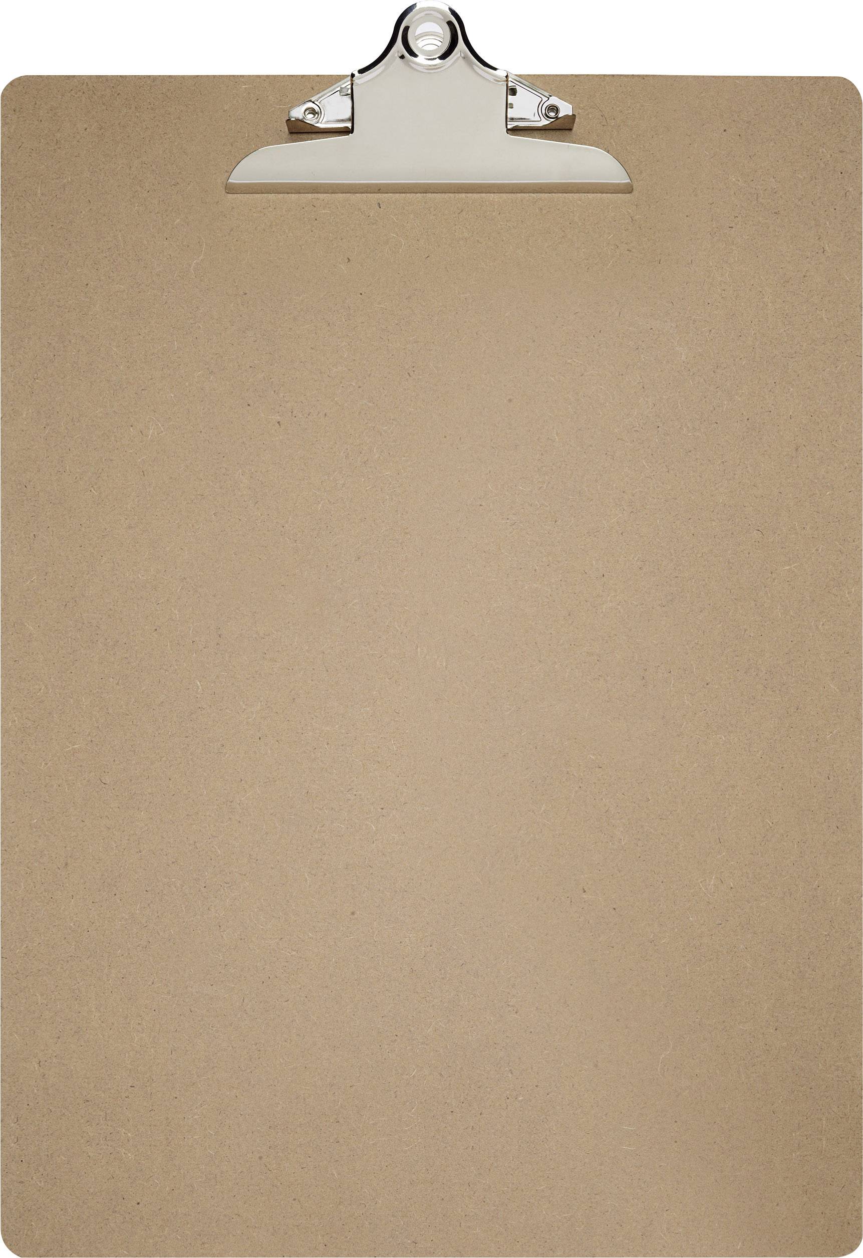 Klemmbrett aus Holz mit leerem Papier, bereit für Notizen oder Listen.