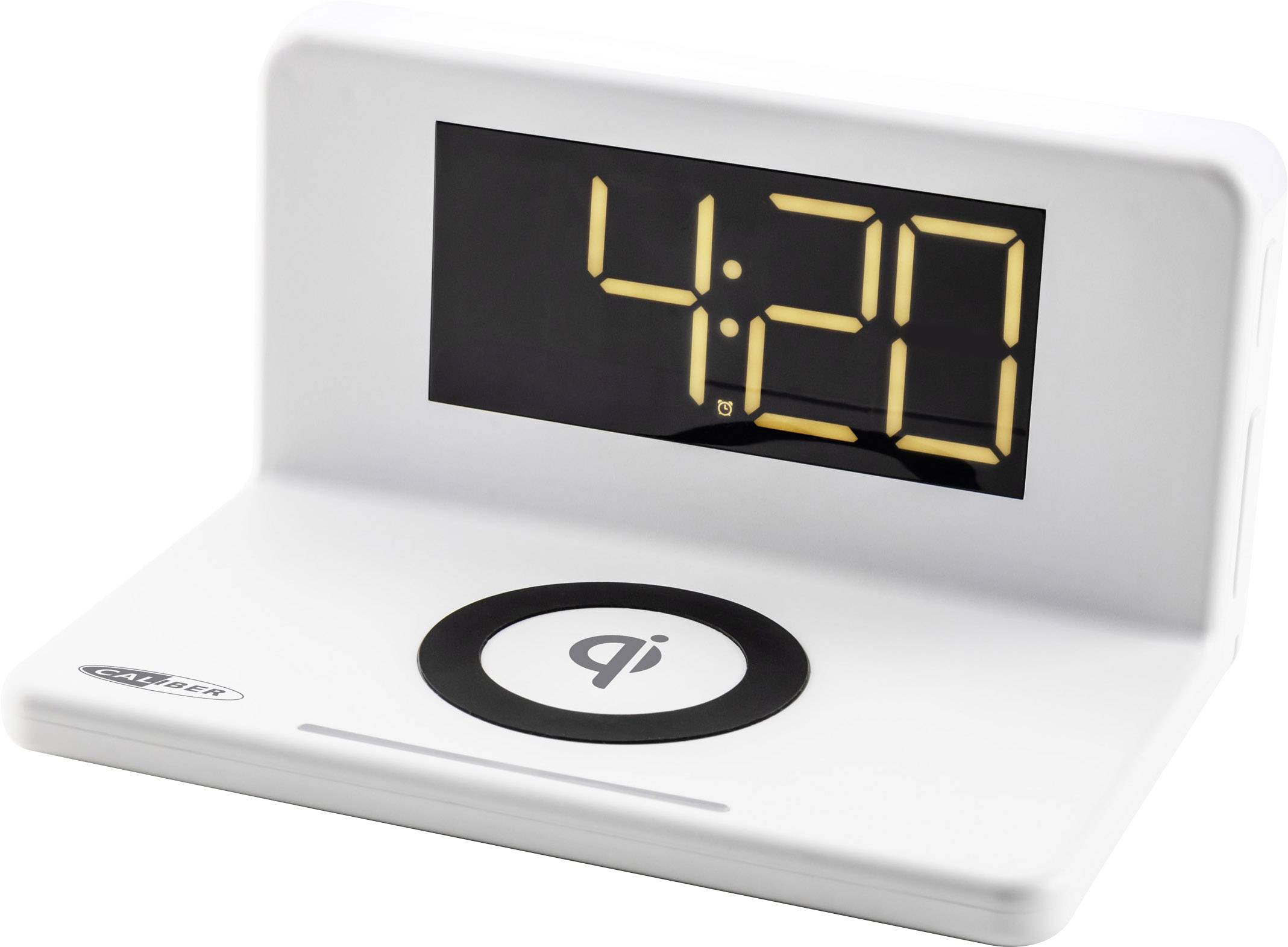 Caliber Induktions-Ladegerät 2000 mA HCG018Qi HCG018Qi/W Ausgänge Induktionslade-Standard, USB Weiß