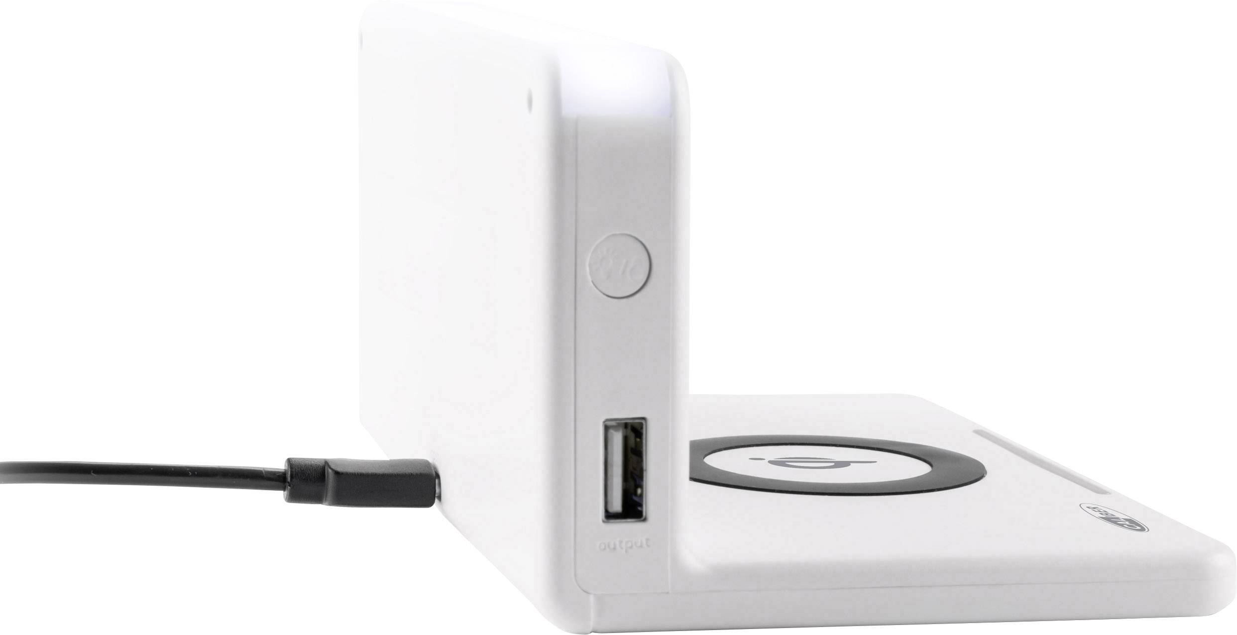 Caliber Induktions-Ladegerät HCG018Qi HCG018Qi/W Ausgänge Induktionslade-Standard, USB Weiß