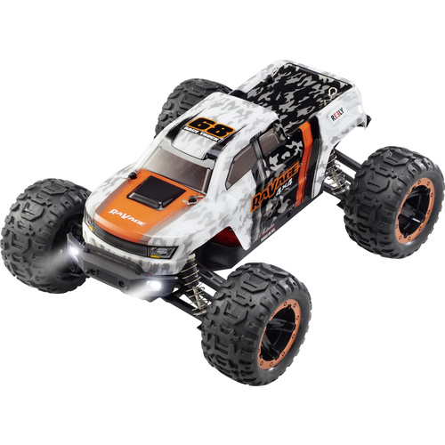 Reely RaVage 4x4 Orange, White Brushed 1:16 RC model car Electric Monster  truck 4WD RtR 2,4 GHz Incl. battery and charging cable