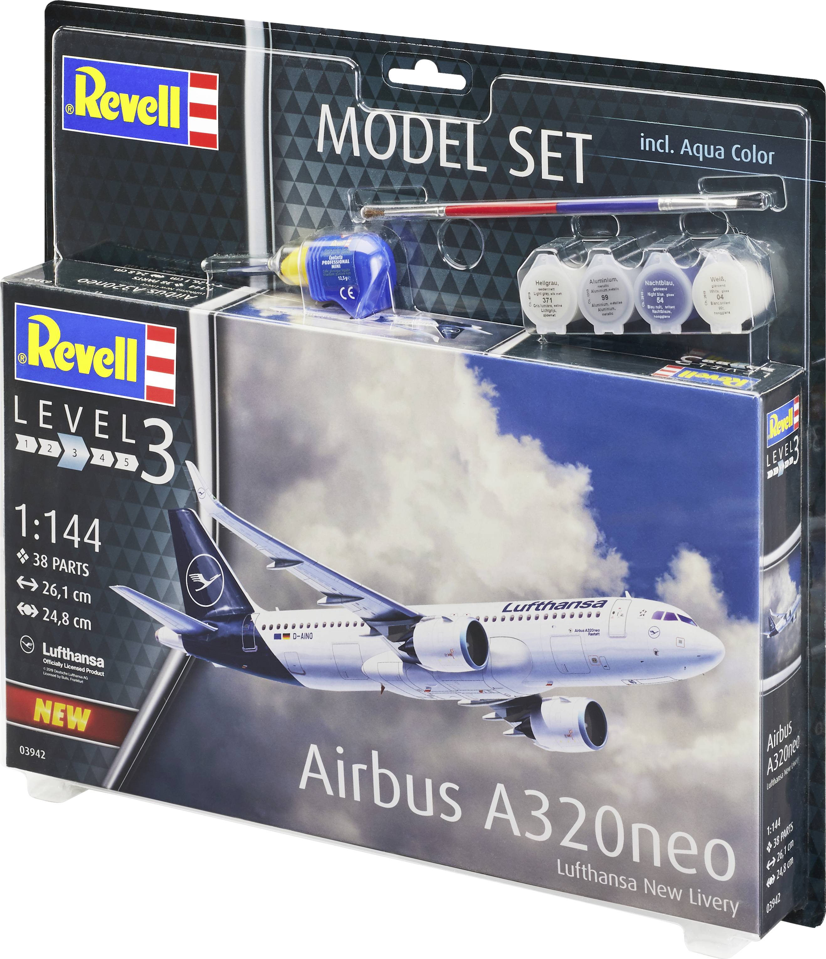 Revell 63942 Airbus A320 neo Lufthansa Flugmodell Bausatz 1:144