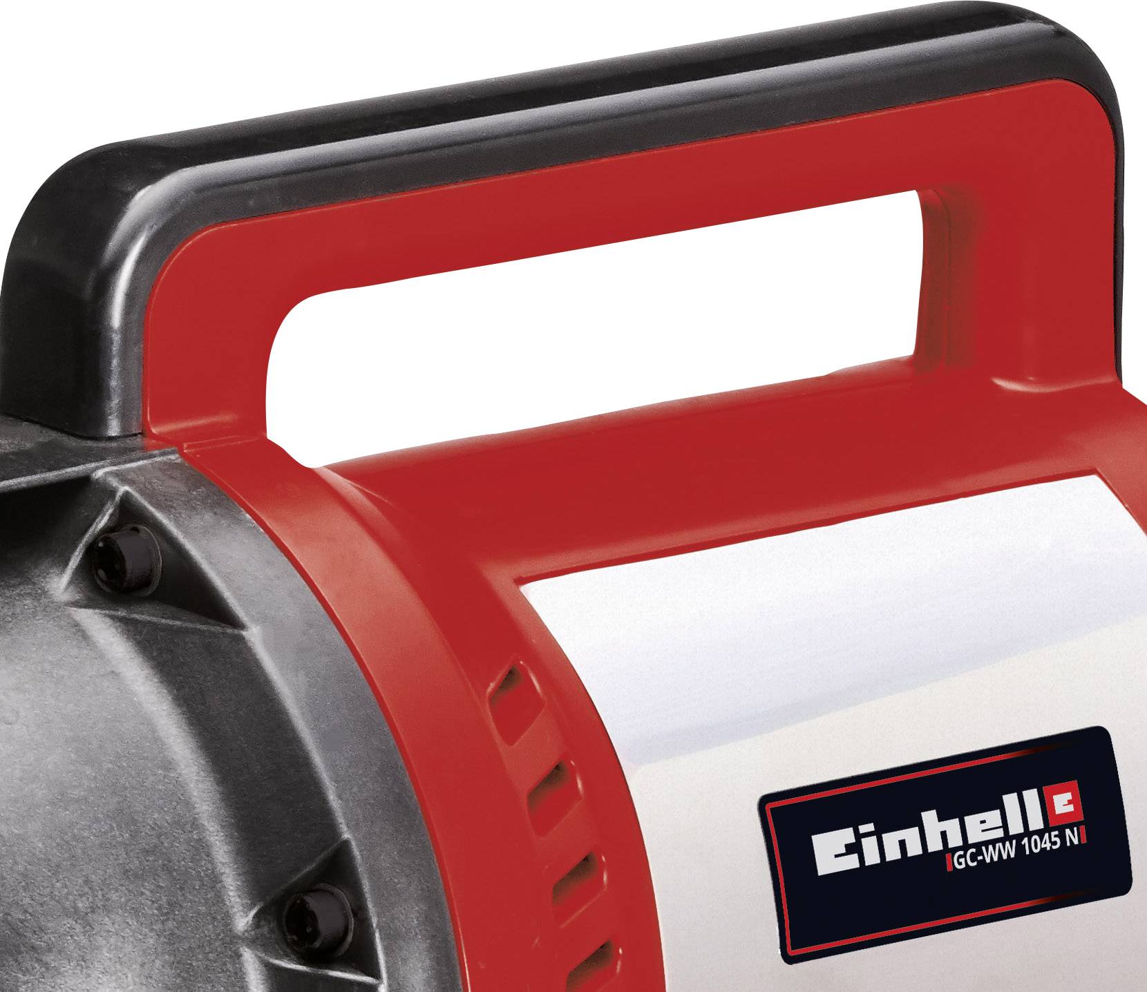 Einhell Wasserpumpe, roter Griff, robustes Design, Modell IGC-WW 1045 N, für Wassertransport oder -förderung geeignet.