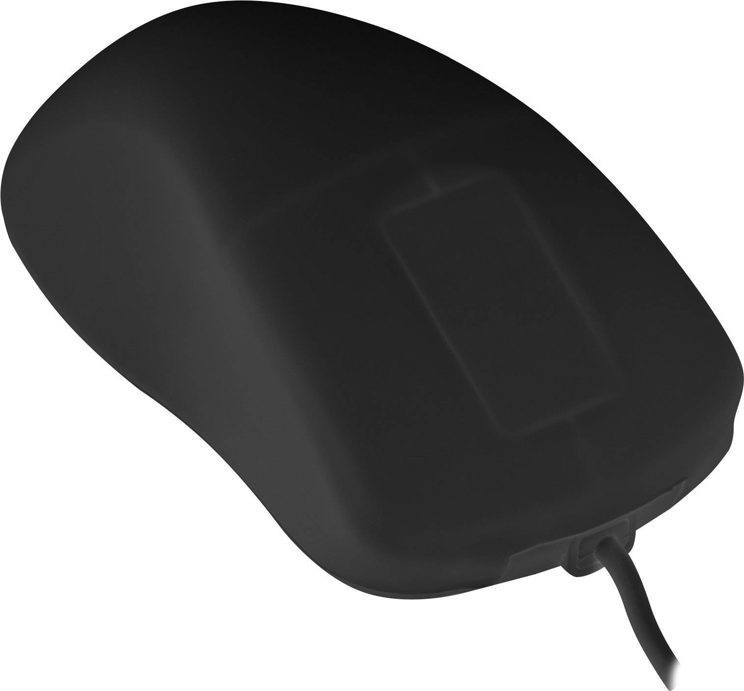 Active Key AK-PMH1 Hygiene-Maus USB Optisch Schwarz 2 Tasten 1000 dpi Geeignet f. Wischdesinfektion nach DGHM/VAH, Silikonmembran vollversiegelt IP