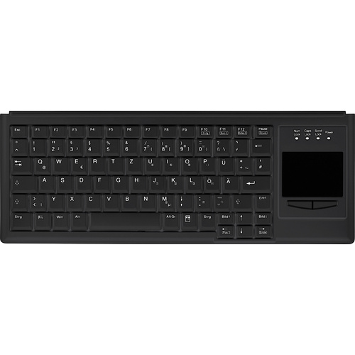 Active Key AK-4400-GU-B/US USB Tastatur US-Englisch, QWERTY, Windows® Schwarz Touch-Oberfläche, Mau