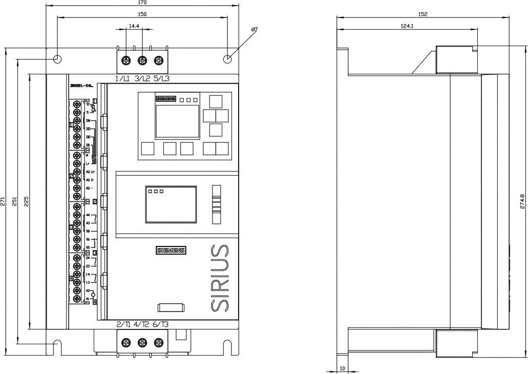 Siemens 3RW5513-1HA04 3RW55131HA04 Sanftstarter Motorleistung bei 400V 5.5kW Motorleistung bei 230V 3kW 200 V, 480V Nennstrom 13A