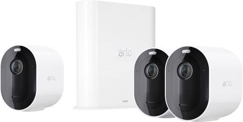 ARLO Pro 3 VMS4340P VMS4340P-100EUS WLAN IP-Überwachungskamera-Set mit 3 Kameras 2560 x 1440 Pixel