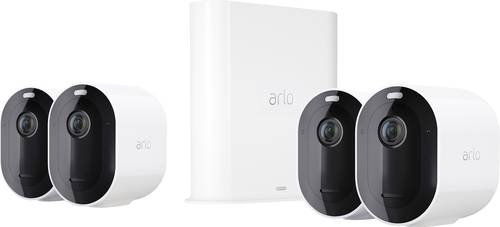 ARLO Pro 3 VMS4440P VMS4440P-100EUS WLAN IP-Überwachungskamera-Set mit 4 Kameras 2560 x 1440 Pixel