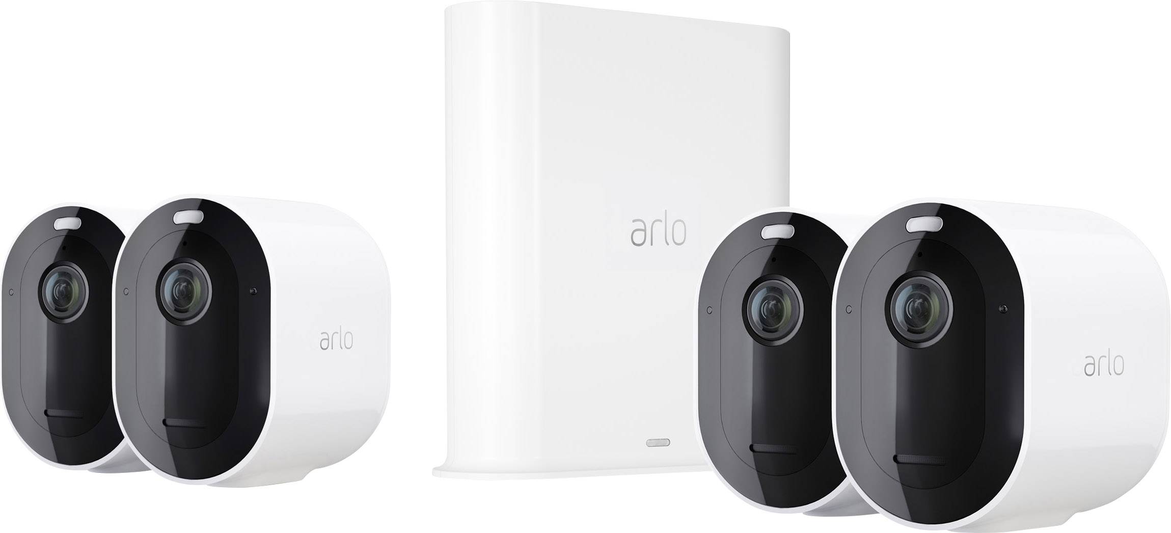 ARLO Pro 3 VMS4440P VMS4440P-100EUS WLAN IP-Überwachungskamera-Set mit 4 Kameras 2560 x 1440 P