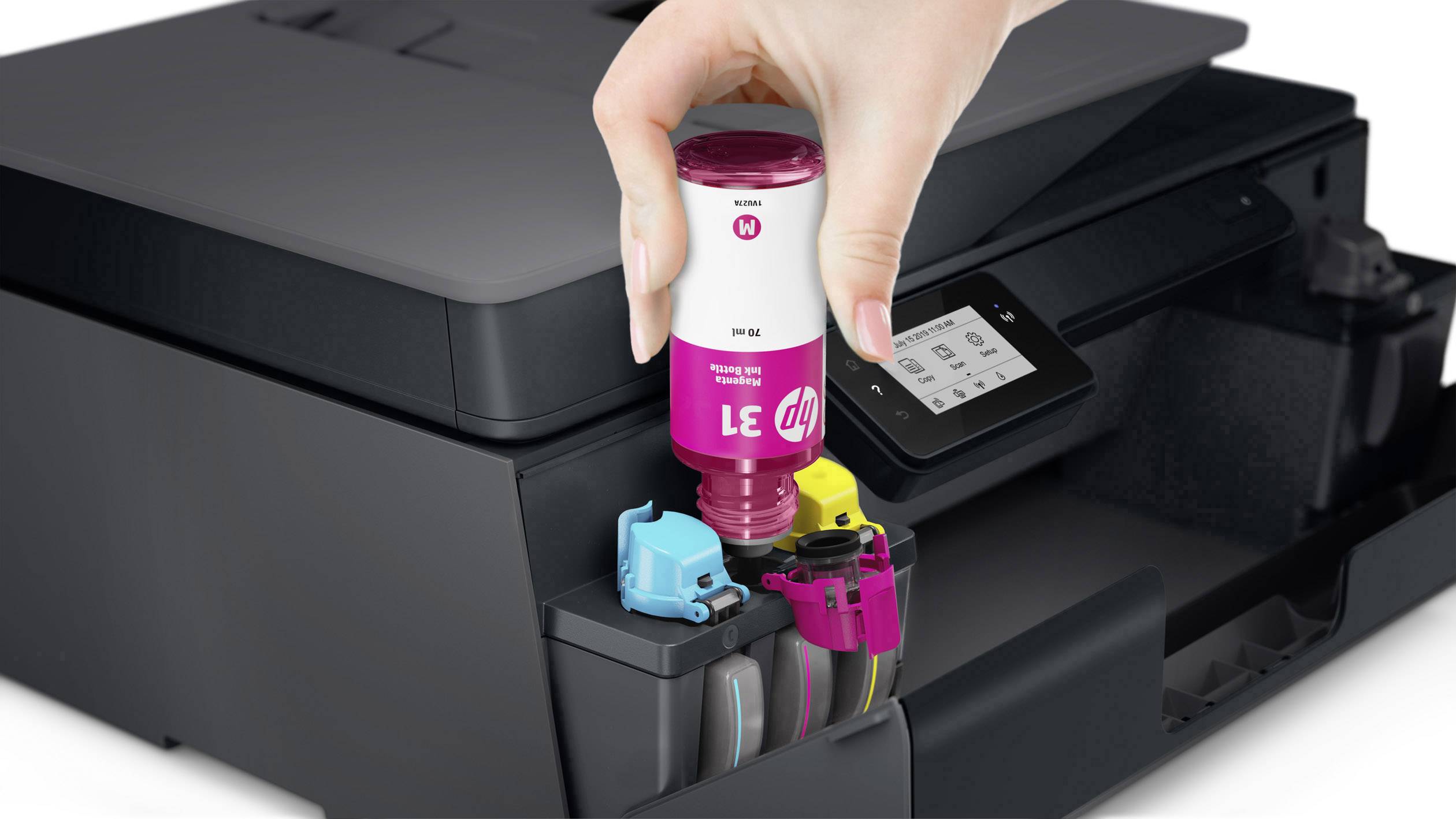 HP Smart Tank Plus 570 Multifunktionsdrucker Tintenstrahl Farbe A4 Drucker, Scanner, Kopierer ADF, Bluetooth®, Tintentank-System, USB, WLAN