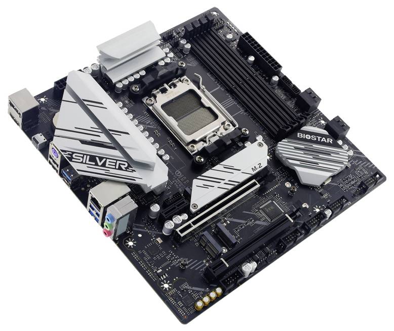 BioStar B650M-Silver (AM5) Mainboard Sockel (PC) AMD® AM5 Formfaktor (Details) Micro-ATX Mainboard-Chipsatz AMD® B650