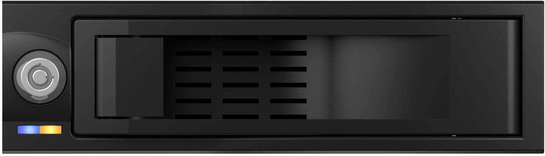 IB-167SSK, Wechselrahmen, 1x 3,5" SATA/SAS HDD zu 1x SATA Host, EasySwap trägerlos, Schloß mit Stromschalter