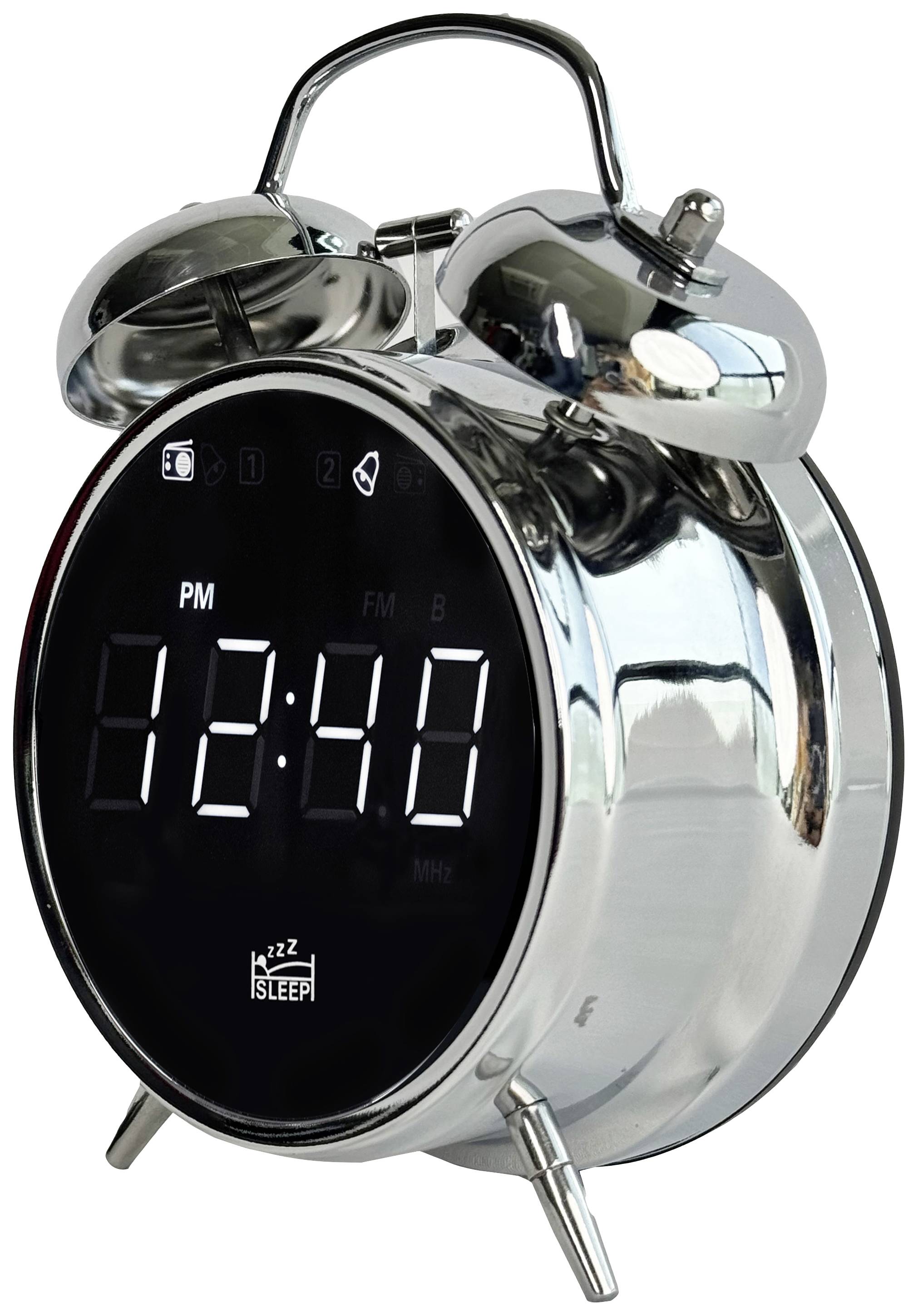 Silva Schneider URW 240 Radiowecker UKW, USB Weckfunktion Chrom-Schwarz