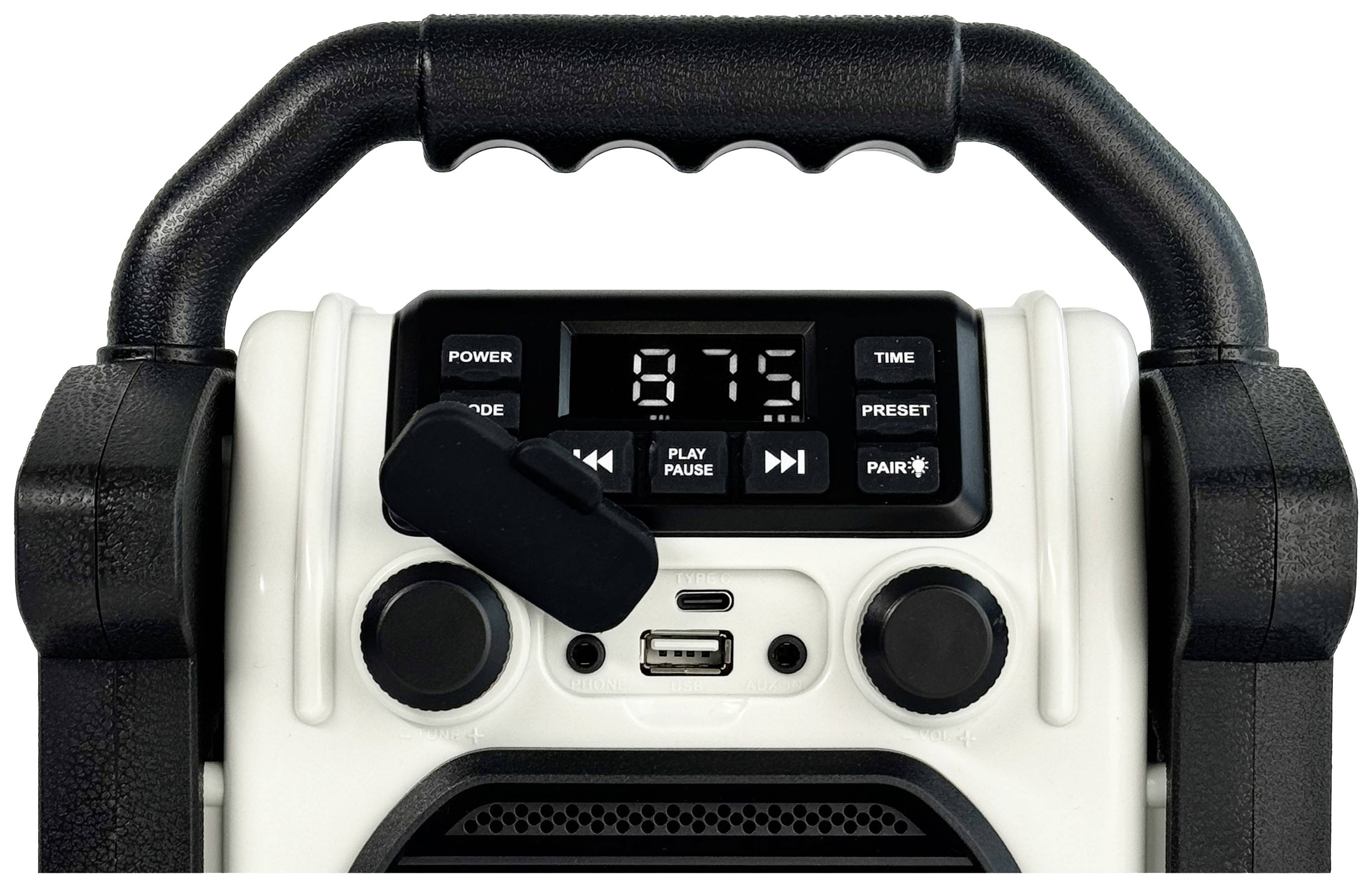 Silva Schneider BR 230 BT offwhite Baustellenradio FM USB, Bluetooth® Weckfunktion, Akku-Ladefunktion, wiederaufladbar