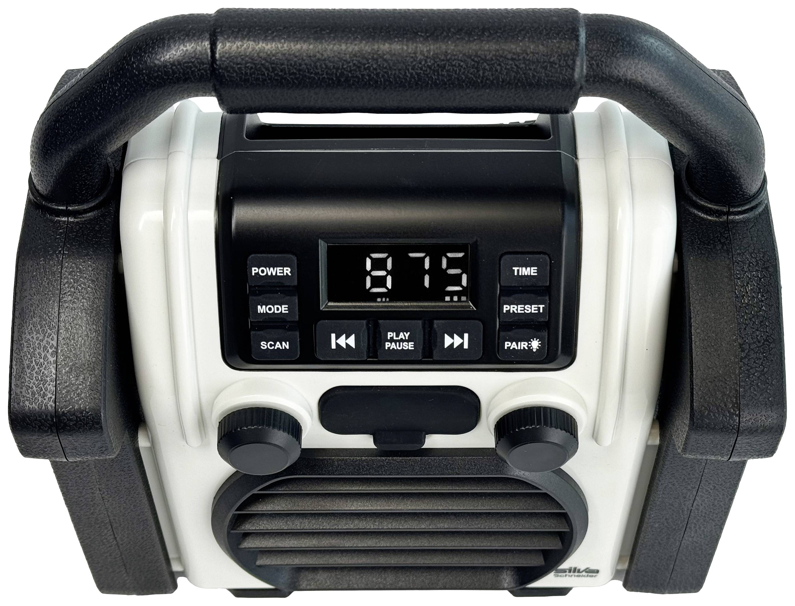 Silva Schneider BR 230 BT offwhite Baustellenradio FM USB, Bluetooth® Weckfunktion, Akku-Ladefunktion, wiederaufladbar