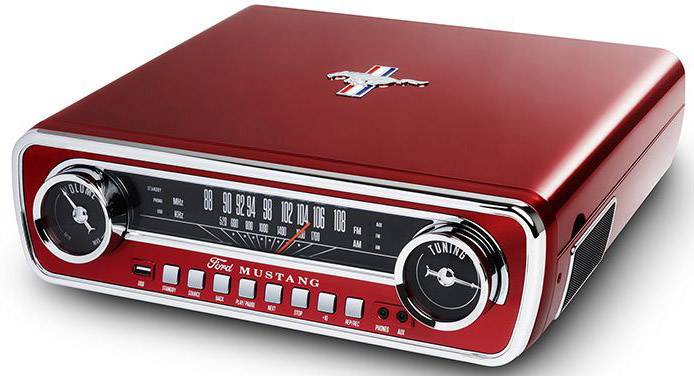 ION Audio Mustang LP Plattenspieler Riemenantrieb Rot