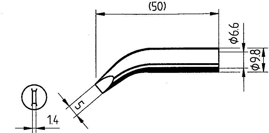 Ersa 0832RD Lötspitze Meißelform, gebogen Inhalt 1St.